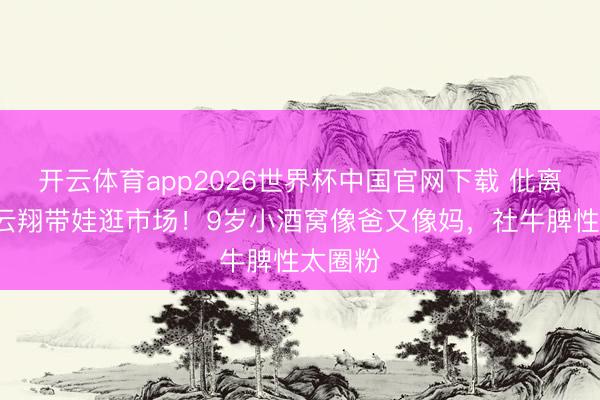 开云体育app2026世界杯中国官网下载 仳离6年高云翔带娃逛市场！9岁小酒窝像爸又像妈，社牛脾性太圈粉